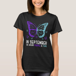 Camiseta Prevenção de Suicídio em Setembro Usamos Chá Roxo