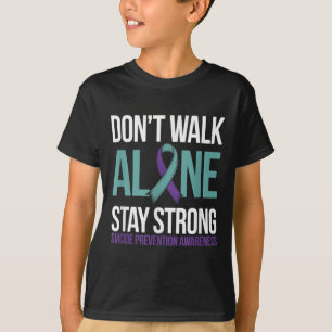 Camiseta Prevenção de Suicídio Fita Roxa Azul Suporte