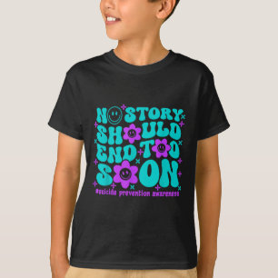Camiseta Prevenção do Suicídio Conscientização Nenhuma Hist
