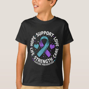 Camiseta Prevenção do Suicídio Esperança Apoio Amar a Vida 