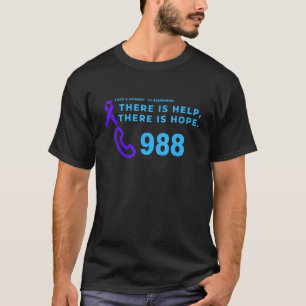 Camiseta Prevenção do suicídio Linha de vida 988