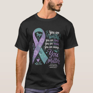 Camiseta Prevenção Suicida Sensibilização Apoio Positivo