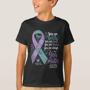 Camiseta Prevenção Suicida Sensibilização Apoio Positivo