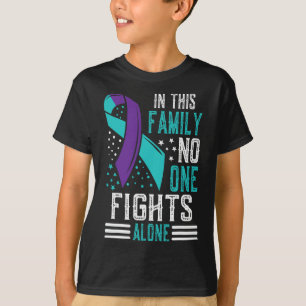 Camiseta Prevenção Suicida Sensibilização Teal E Roxo
