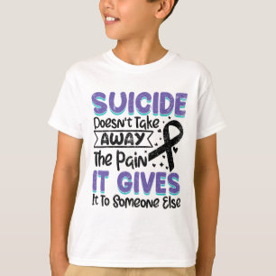 Camiseta Prevenção Suicida Sensibilização Teal E Roxo