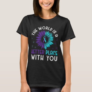 Camiseta Prevenção Suicida Sensibilização Teal E Roxo