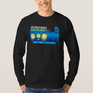 Camiseta Previsão de 5 Dias do Alderaan Previsão Climática