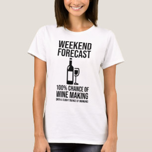 Camiseta Previsão de Fim de Semana - 100% de Chance de Prod