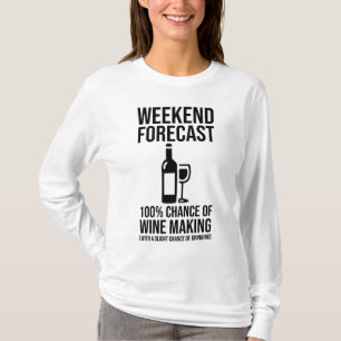 Camiseta Previsão de Fim de Semana - 100% de Chance de Prod