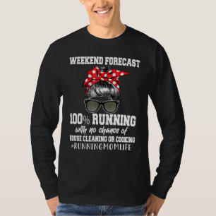 Camiseta Previsão de Fim de Semana 100 Executando Sem Chanc