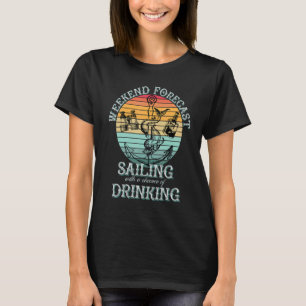 Camiseta Previsão de Fim de Semana Boat de Bebendo de Naveg