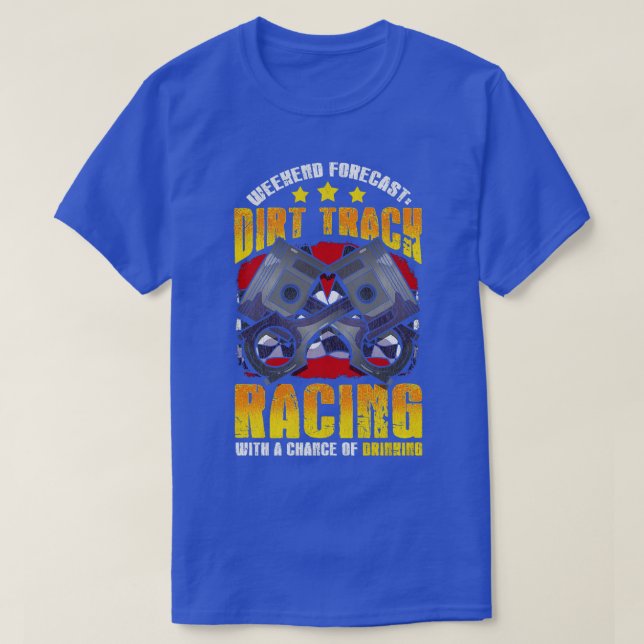 Camiseta Previsão de Fim de Semana Corrida de Traçado (Frente do Design)