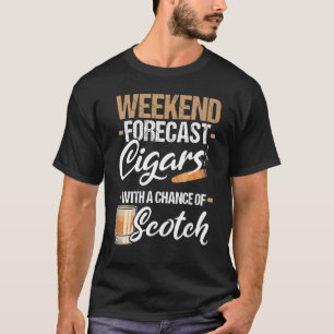 Camiseta Previsão de Fim de Semana de Cigarros com Scotch