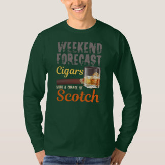 Camiseta Previsão De Fim De Semana De Cigarros E Uísque