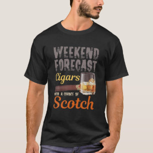 Camiseta Previsão De Fim De Semana De Cigarros E Uísque Uís