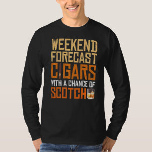 Camiseta Previsão De Fim De Semana De Cigarros E Uísque Uís