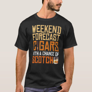 Camiseta Previsão De Fim De Semana De Cigarros E Uísque Uís