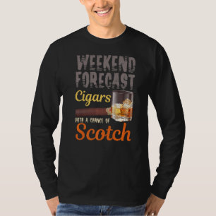 Camiseta Previsão De Fim De Semana De Cigarros E Uísque Uís
