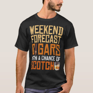 Camiseta Previsão De Fim De Semana De Cigarros E Uísque Uís