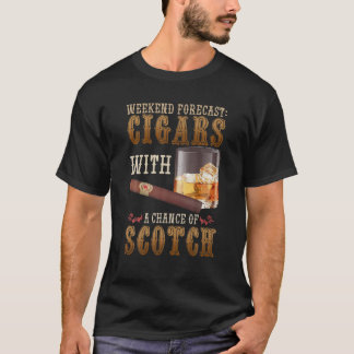 Camiseta Previsão De Fim De Semana De Cigarros E Uísque Uís