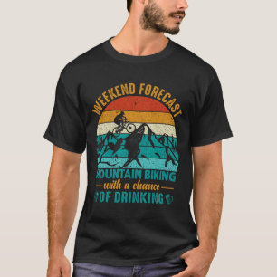 Camiseta Previsão de fim de semana Mountain Biking Com Chan