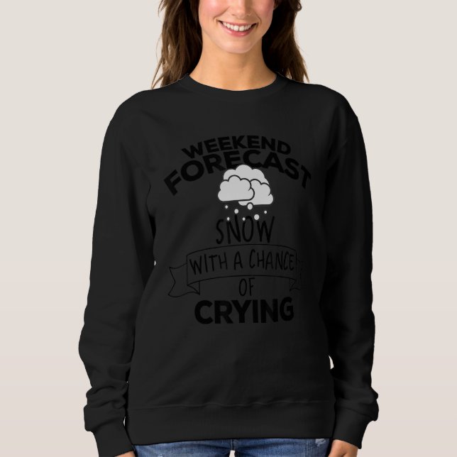Camiseta Previsão de Fim de Semana Neve Com Possibilidade D (Frente)