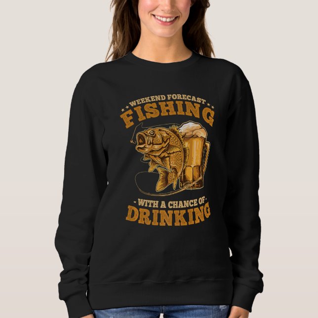 Camiseta Previsão de Fim de Semana Pesca com Possibilidade  (Frente)