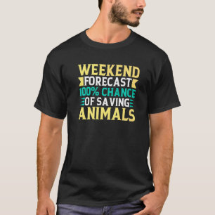 Camiseta Previsão de Fim de Semana Salvando Animais Adoção