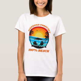 Camiseta Previsão de Fim de Semana Vibes do Oceano de Praia