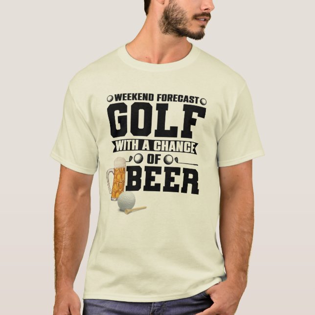 Camiseta Previsão de Golfe e Cerveja (Frente)