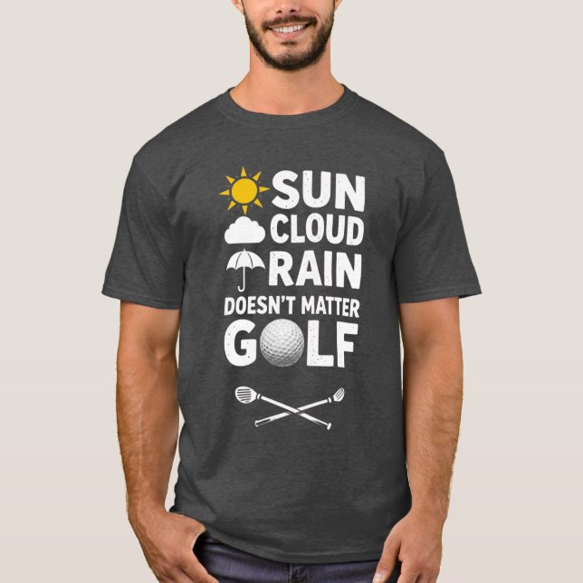 Camiseta Previsão de Golfe para golfista (Frente)