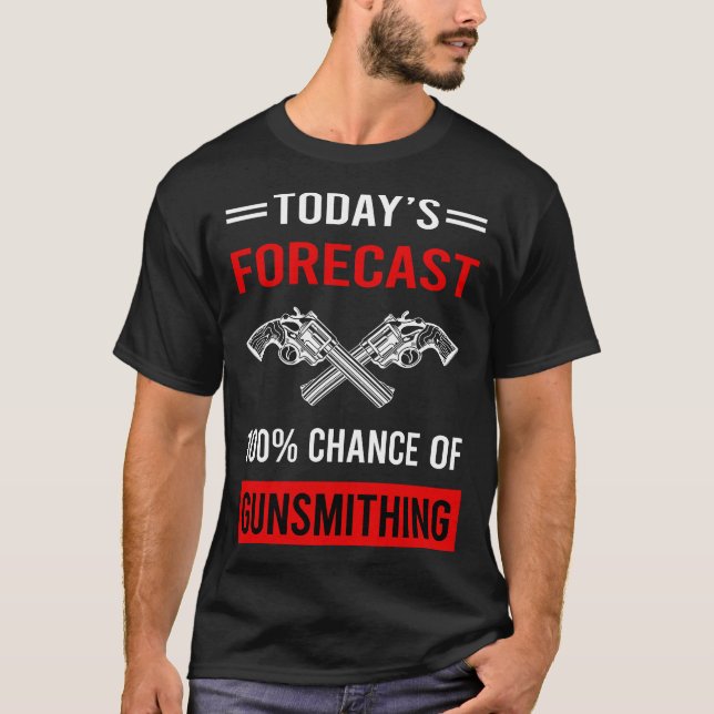 Camiseta Previsão de hoje Gunsmith (Frente)