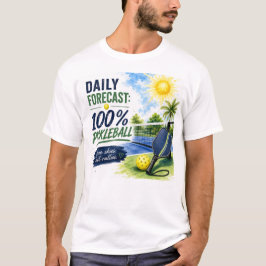 Camiseta Previsão diária de vida de Pickleball