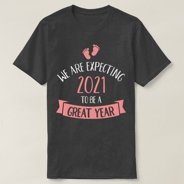 Camiseta Previsão do bebê 2021 1 (Frente do Design)