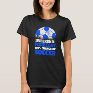Camiseta Previsão do Fim de Semana 100 Chance de Futebol