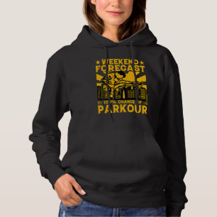Camiseta Previsão do fim de semana 100 chance de Parkour Di