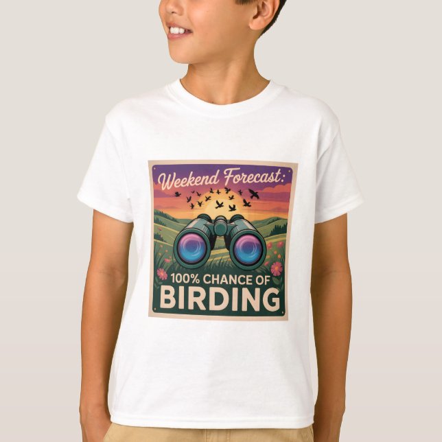 Camiseta Previsão do Fim de Semana: 100% de Chance de Anive (Frente)