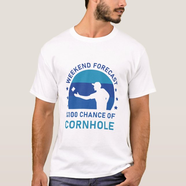 Camiseta Previsão do fim de semana 100% de probabilidade de (Frente)