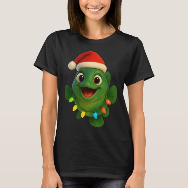 Camiseta Previsão do fim de semana pescando com chance de b (Frente)