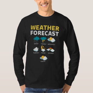 Camiseta Previsão do Tempo para o Relatório Meteorológico d