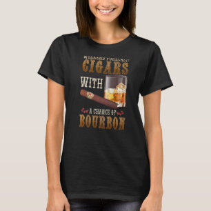 Camiseta Previsão Semanal De Charutos E Uísque Bourbon