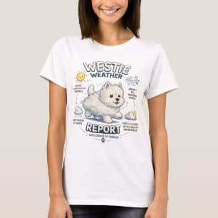 Camiseta Previsão Westie - Adorável West Highland Terrier