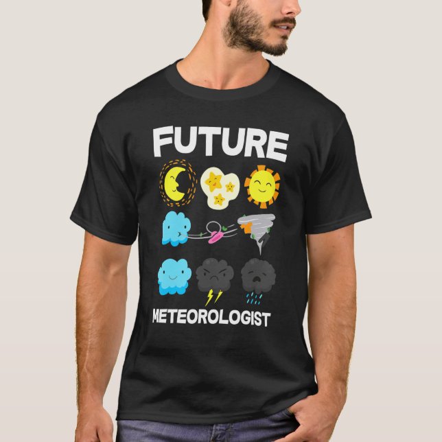 Camiseta Previsões Meteorológicas do Futuro das Crianças (Frente)