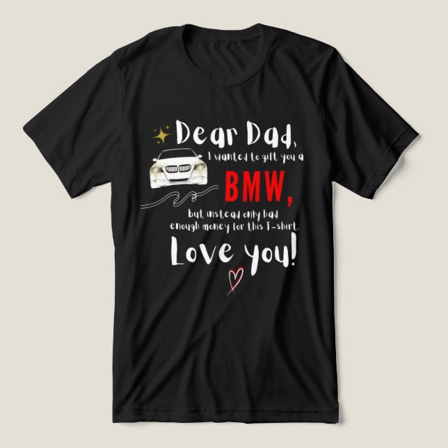 Camiseta Prezado Pai e BMW (Design frontal)