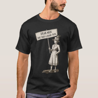 Camiseta Prezados Homens Vocês Tiveram uma Boa Corrida Femi