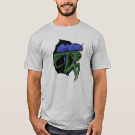 Camiseta Prezando Mantis Olhando Para Fora Do Buraco