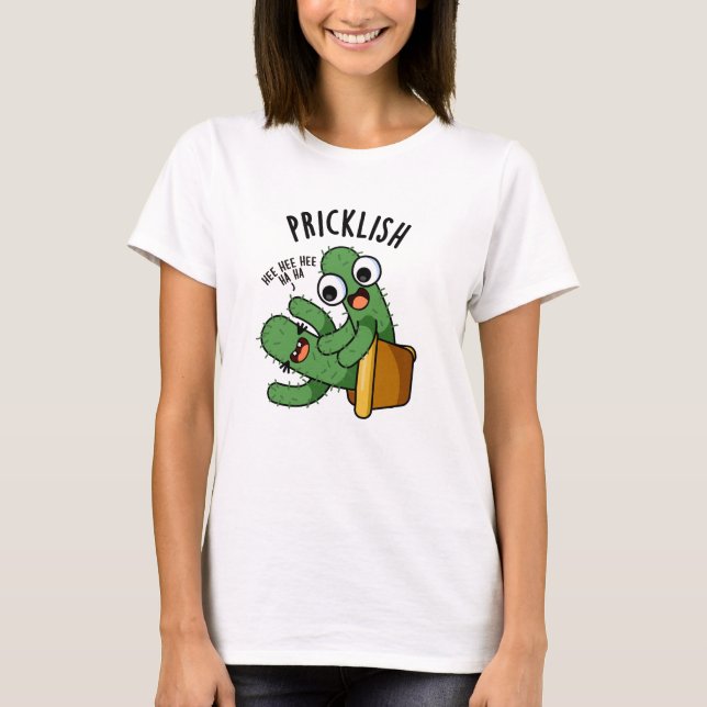 Camiseta Pricklish Piadas Engraçadas de Cactus  (Frente)