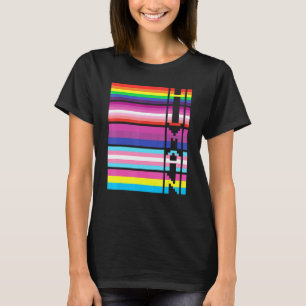 Camiseta Prid de Suporte do Sinalizador Lgbtqia Arco-Íris L