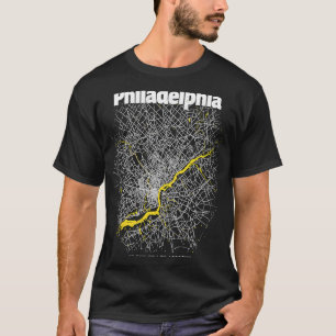 Camiseta Prid do Mapa de Hometown na Pensilvânia, na Filadé