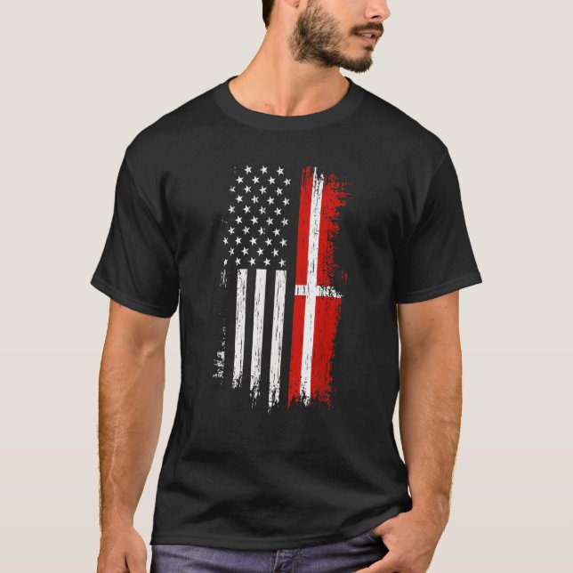 Camiseta Pride Denmark USA American Flag (Frente)